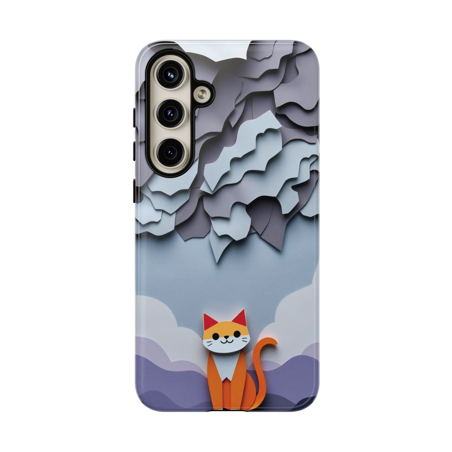 Papier-mâché Cat Design Phone Case
