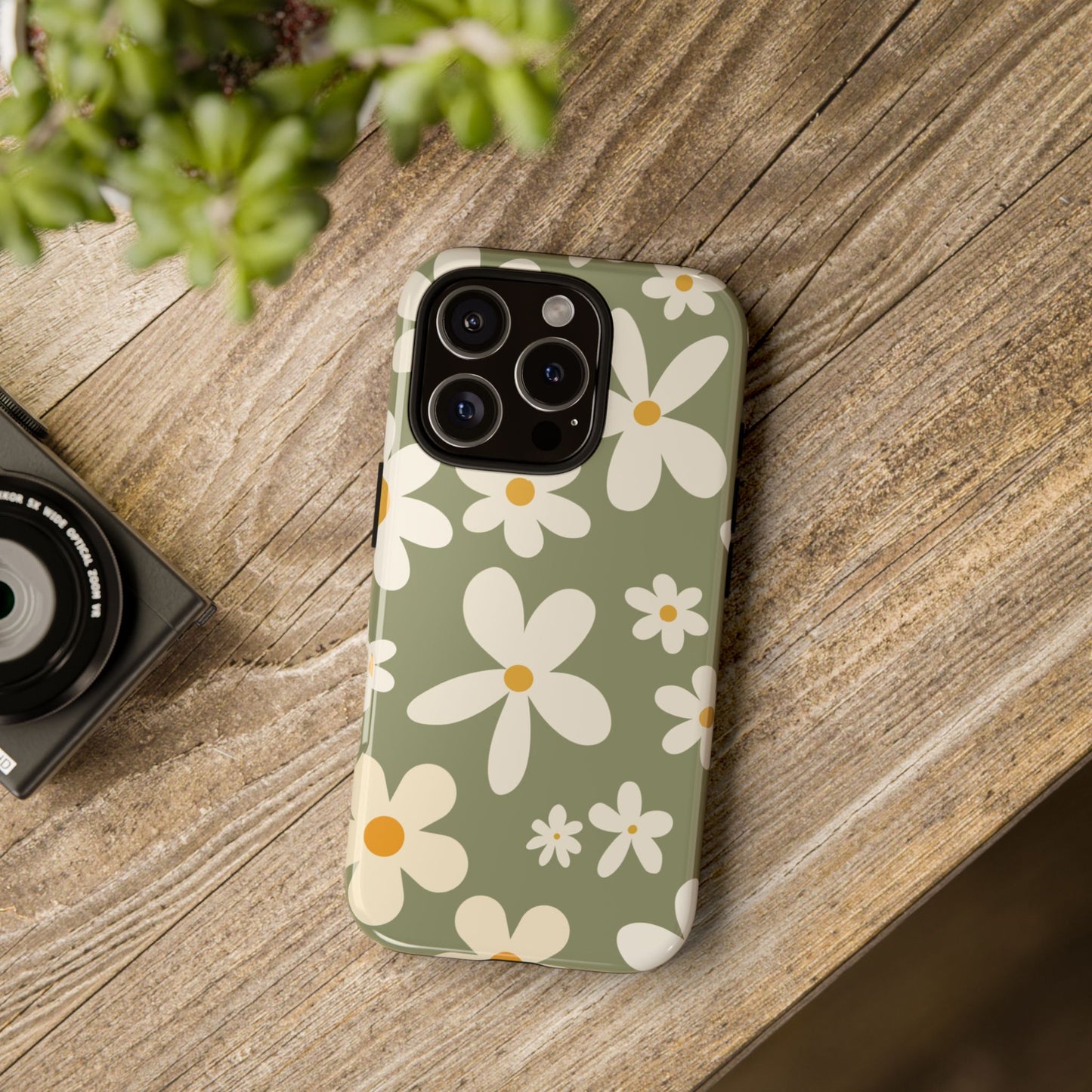 Phone Case - ’Green Daisy Pattern’ Phone Case