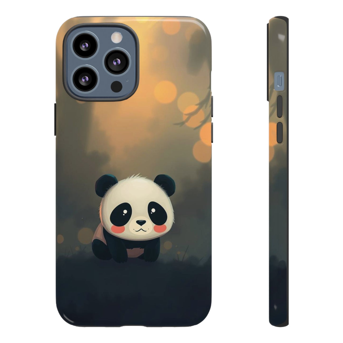 Cute Gothic Panda Design Phone Case