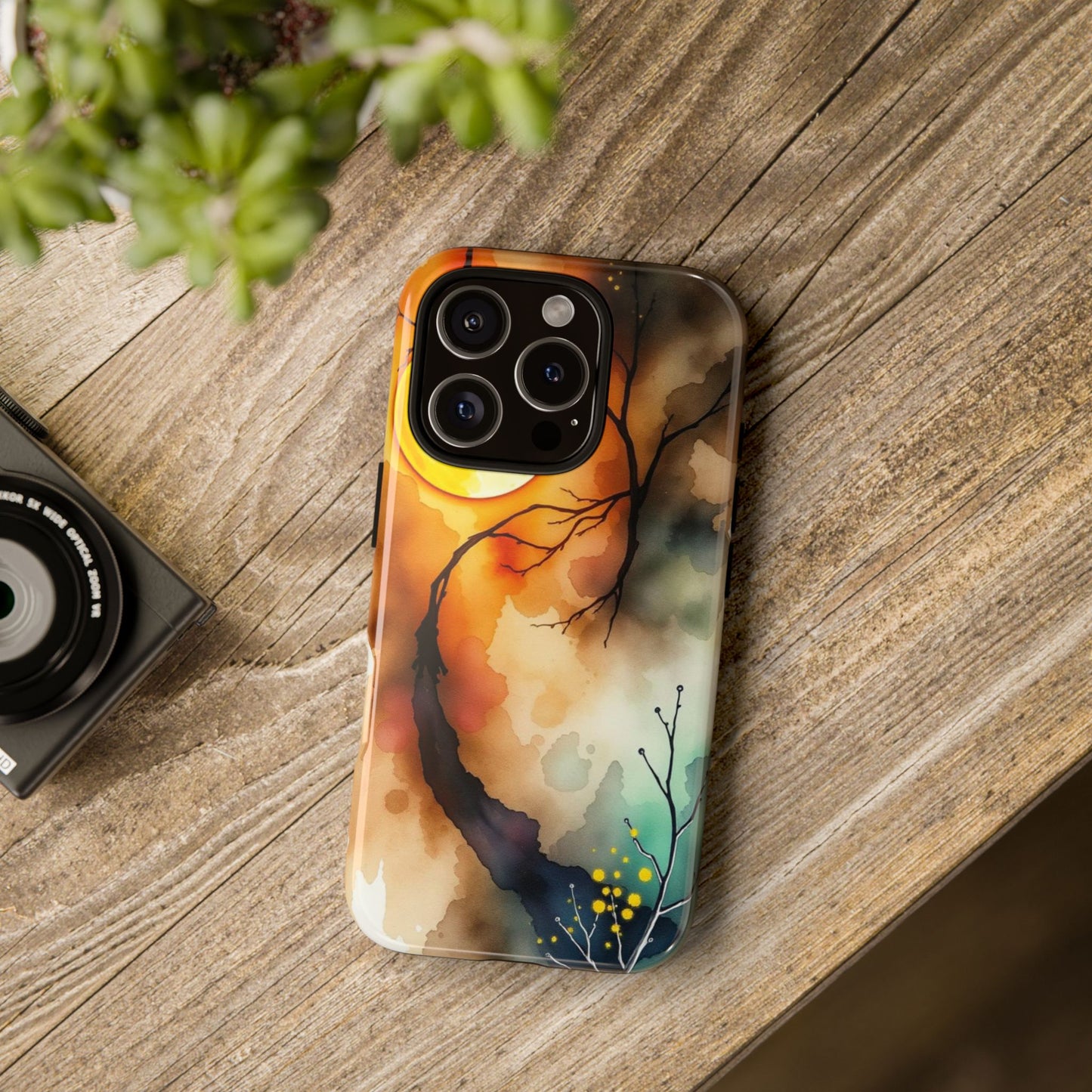 Abstract Watercolour Gothic Scene Phone Case