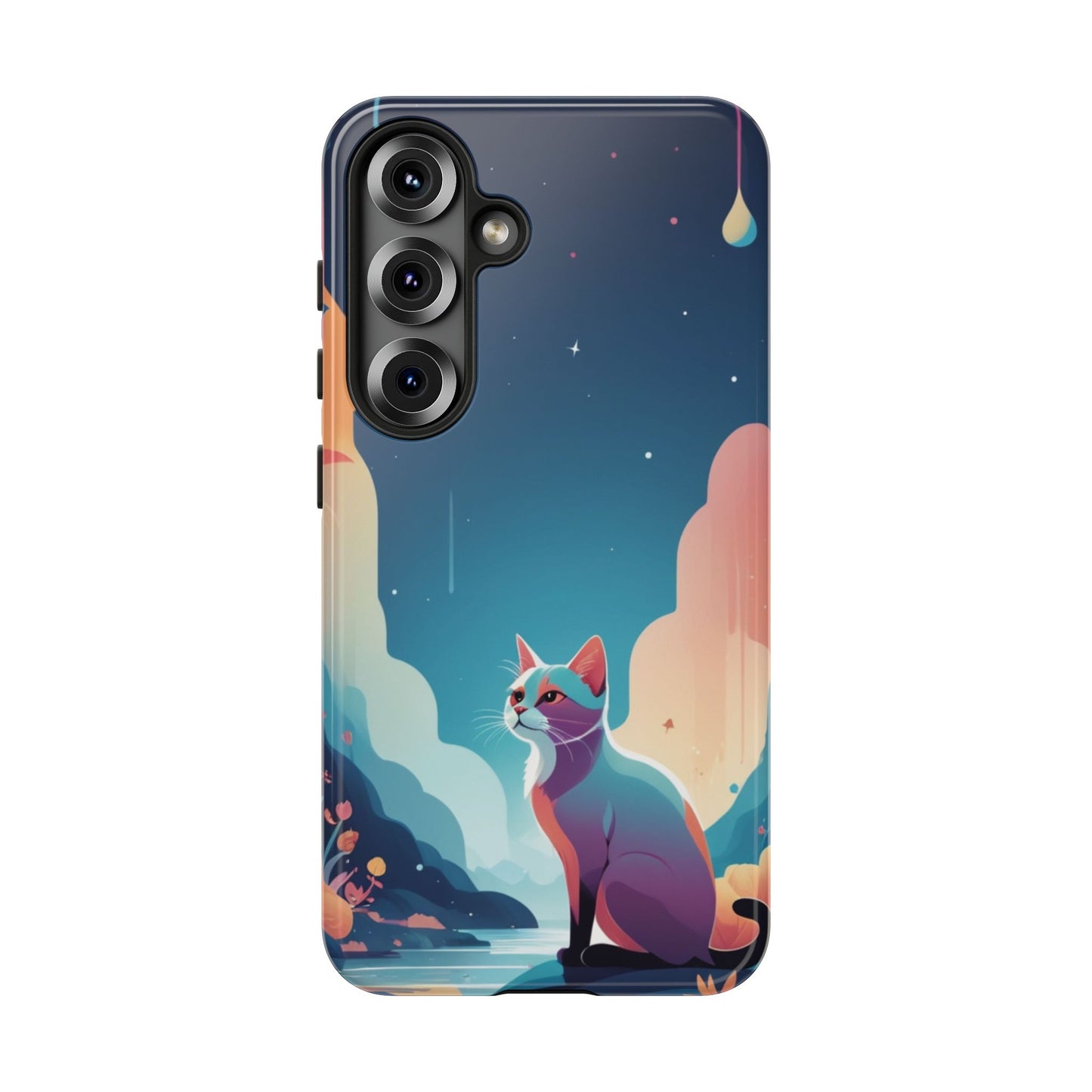 Stylised Cat Design Phone Case