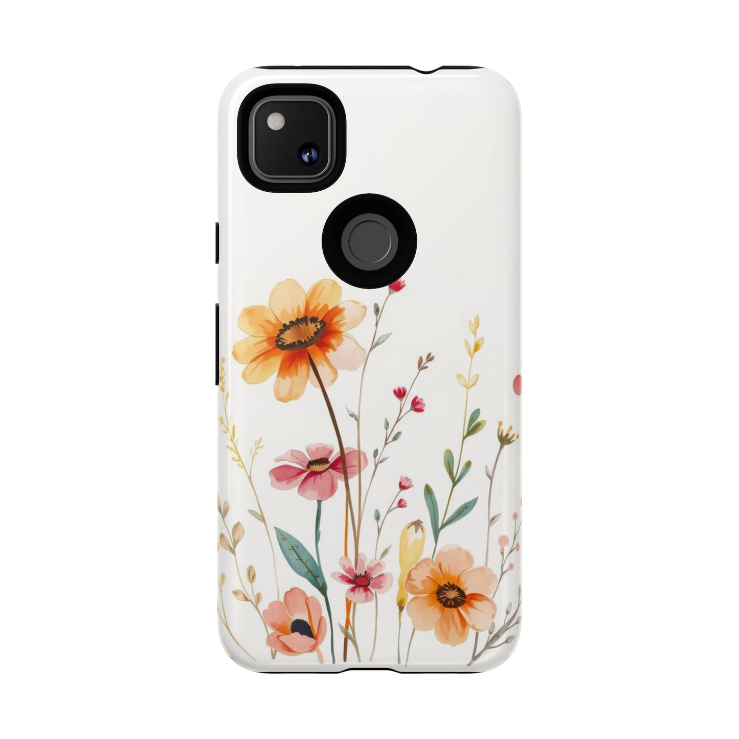 Boho Chic Watercolour Wild Blooms Pattern Phone Case