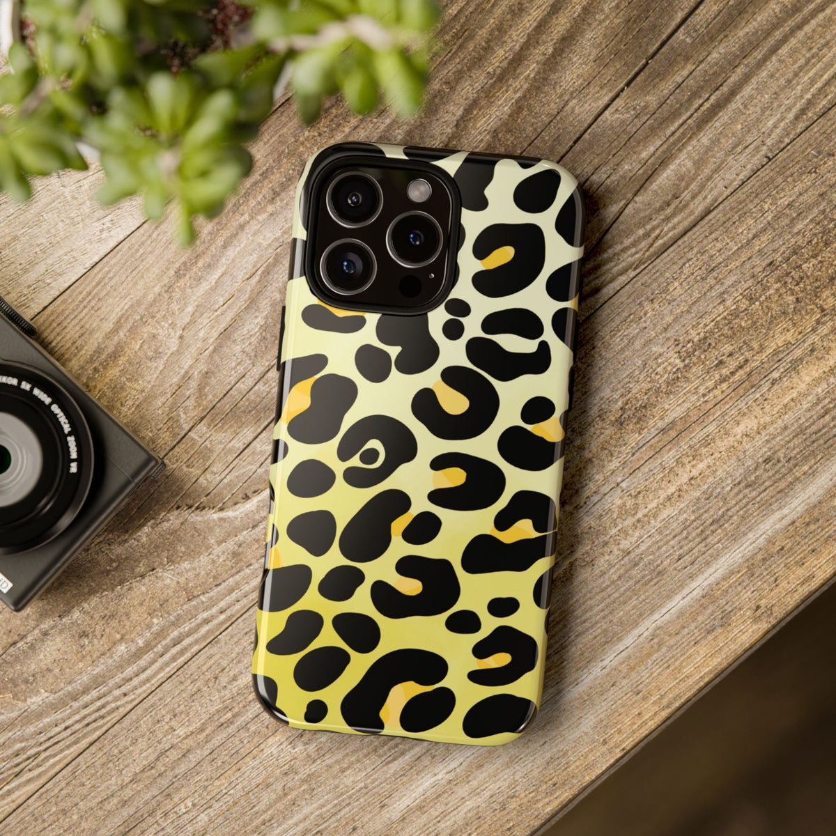 Classic Golden Leopard Print Phone Case - Yellow Phone Case