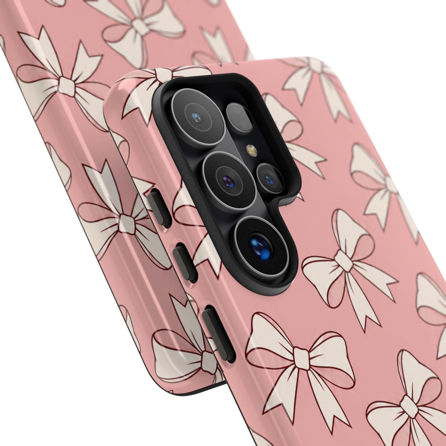 Chic Blush Pink Bow Pattern Phone Case