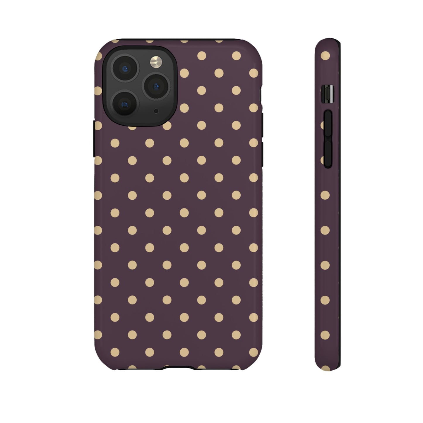 Purple with Yellow Dot Pattern Phone Case