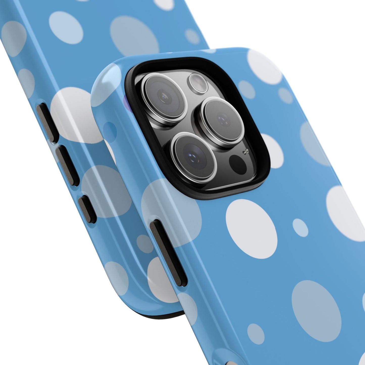 Phone Case - ’Bold Blue with White Dot Pattern’ Phone Case