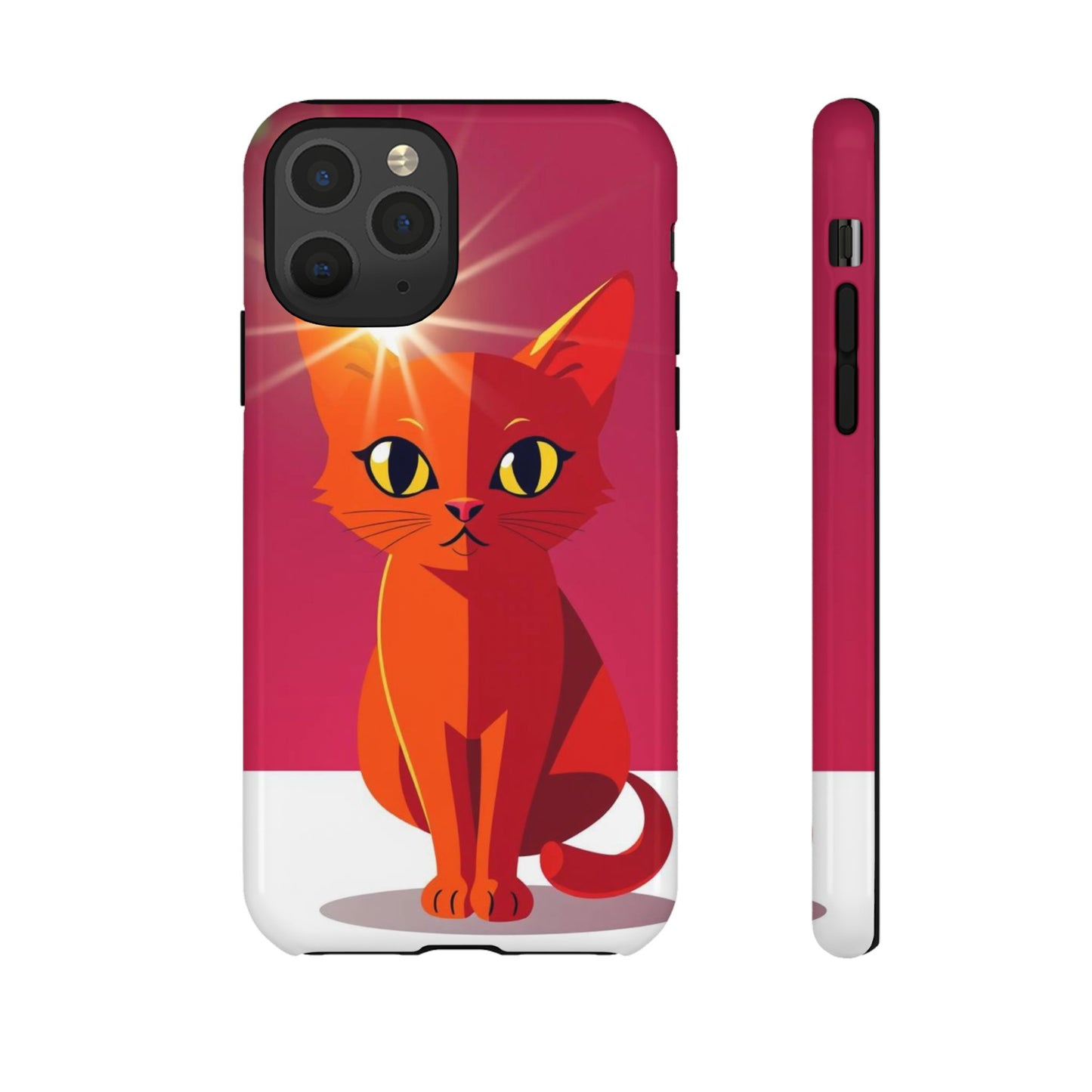 Flashing Cat Design Phone Case