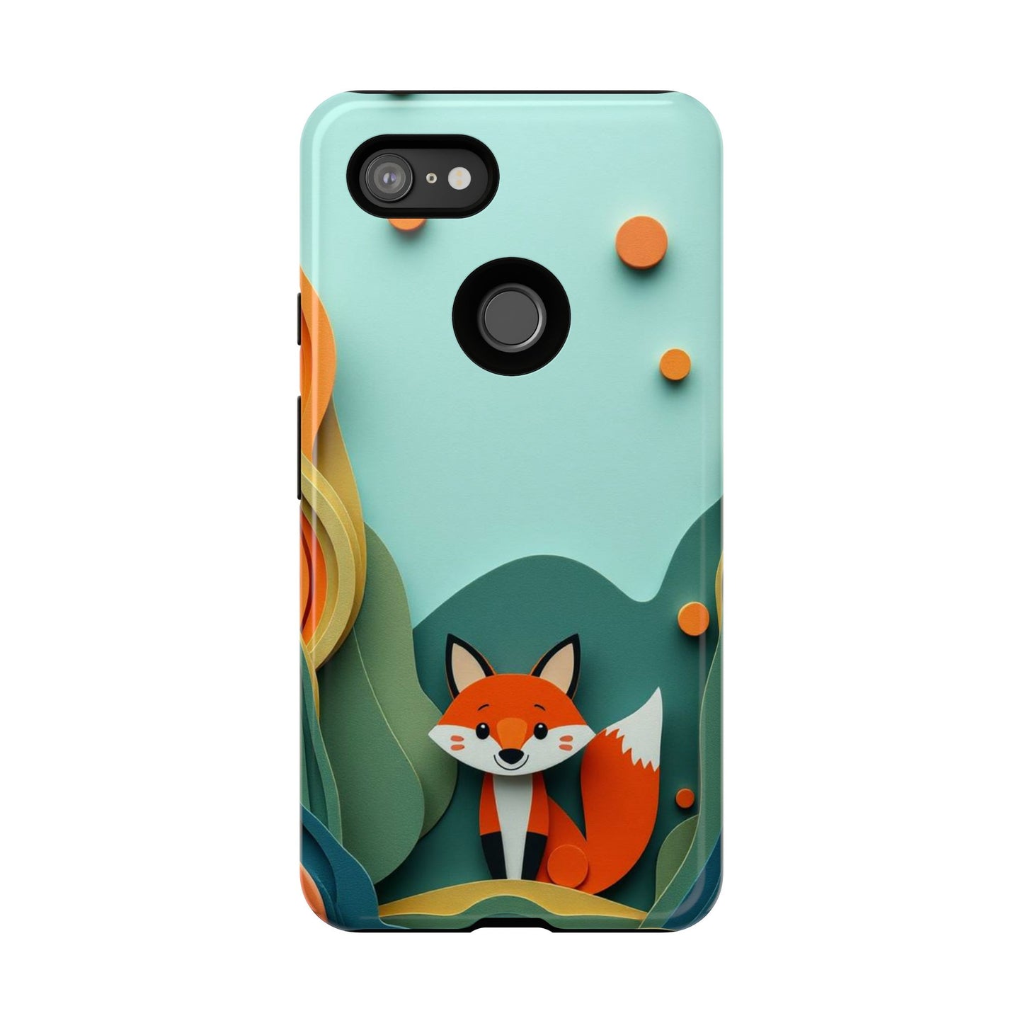 Papier-mâché Fox Design Phone Case