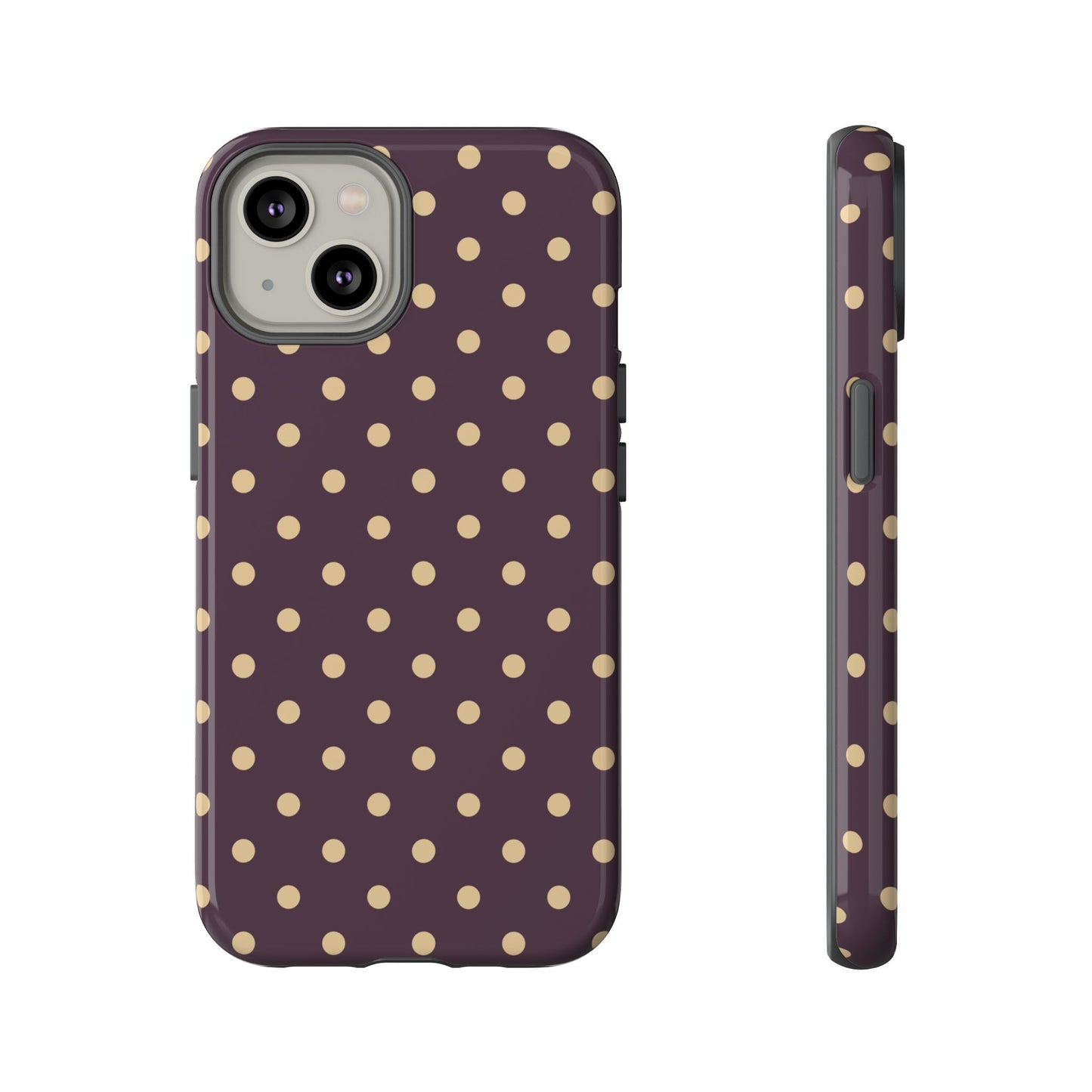 Purple with Yellow Dot Pattern Phone Case
