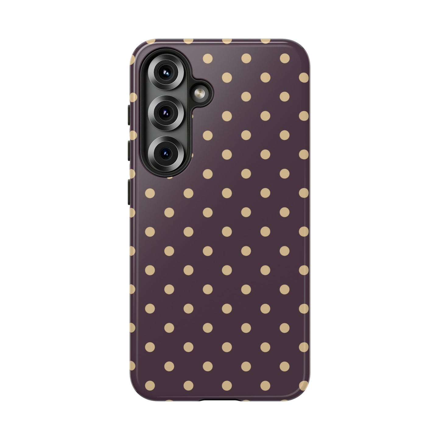 Purple with Yellow Dot Pattern Phone Case