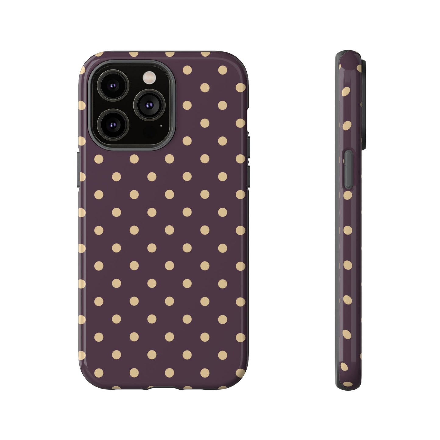 Purple with Yellow Dot Pattern Phone Case
