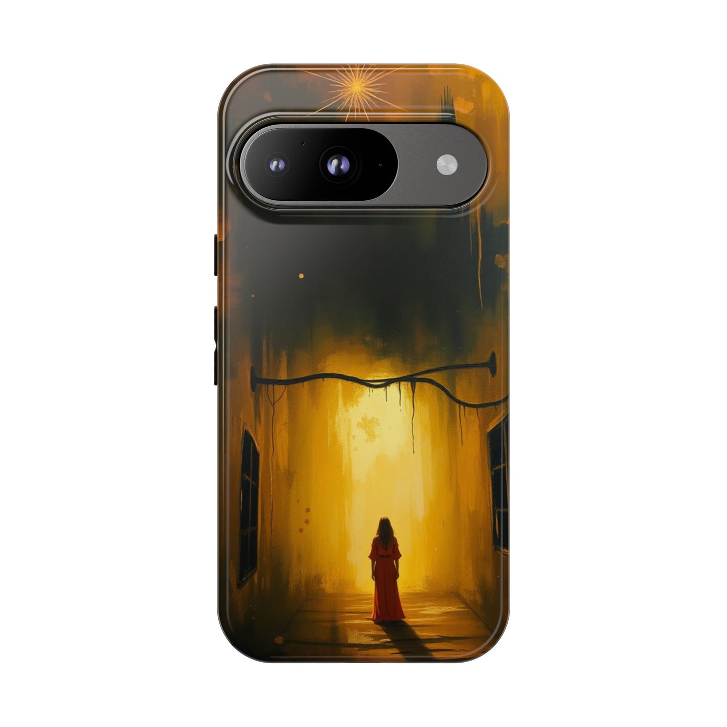 Acrylic Gothic Woman in Red Phone Case