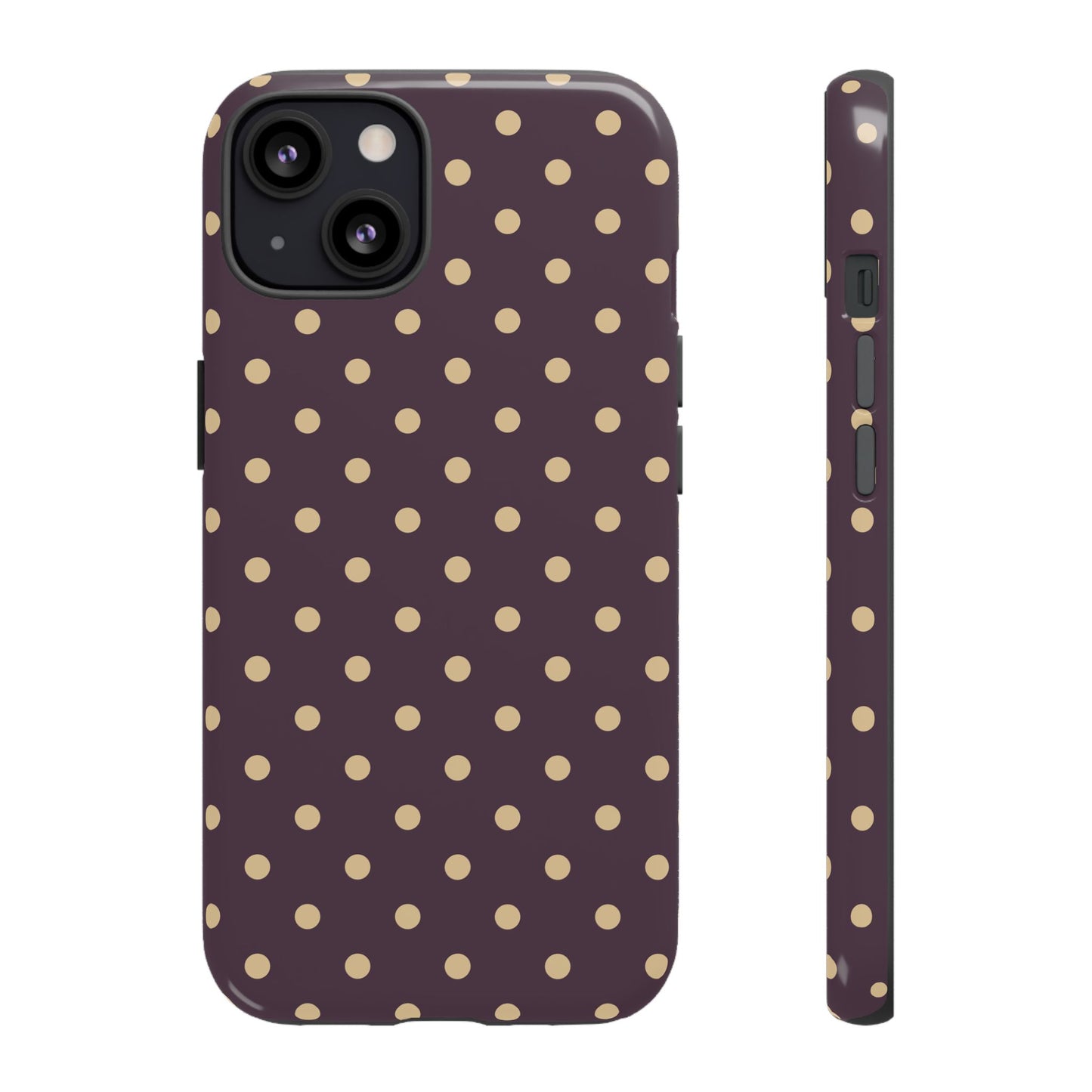 Purple with Yellow Dot Pattern Phone Case
