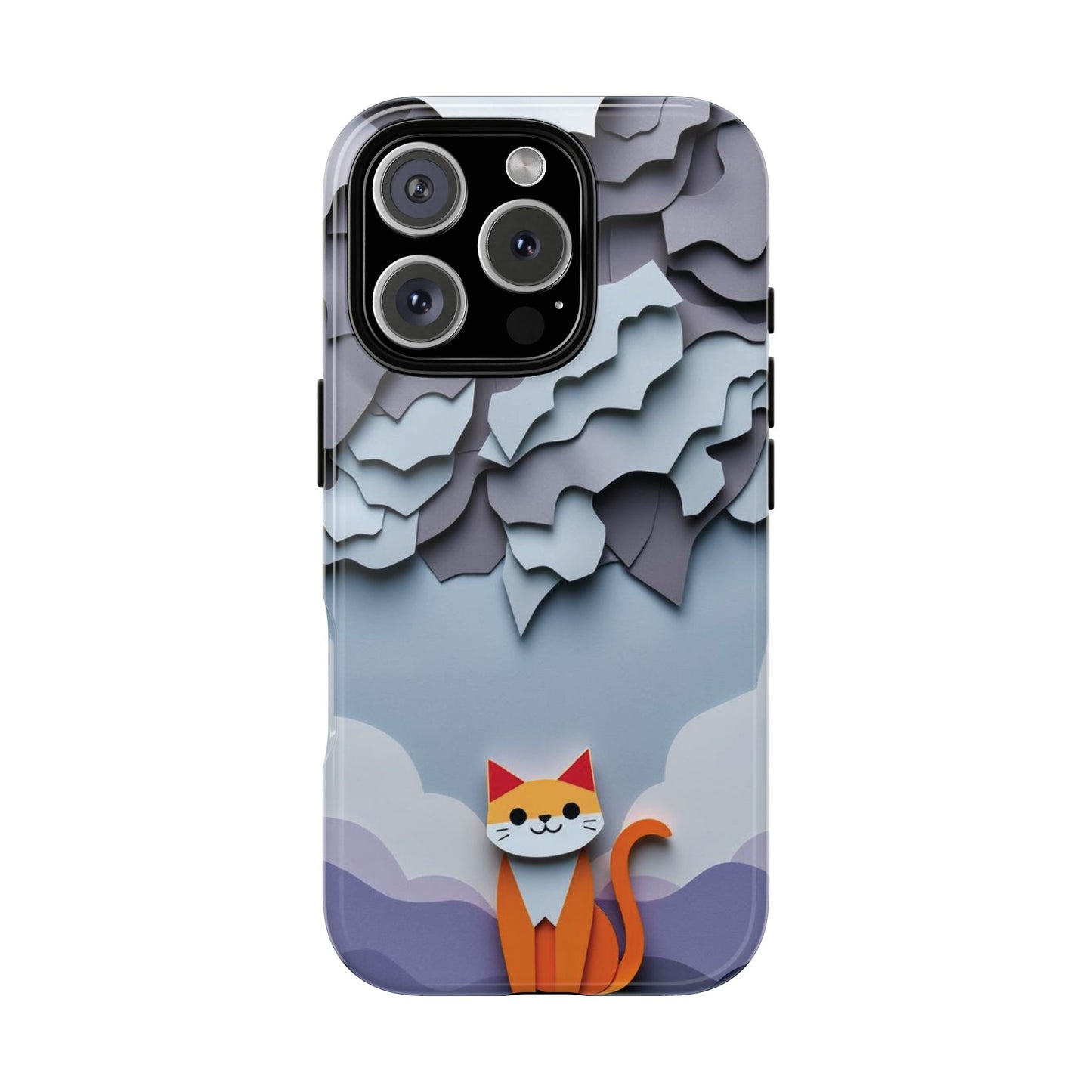 Papier-mâché Cat Design Phone Case