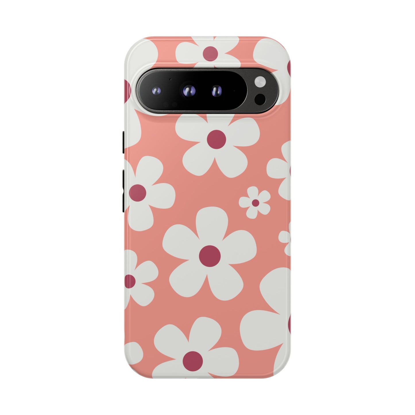 Google Pixel 9 Pro XL / Glossy Phone Case - Cute Pink Daisy Pattern #2 Phone Case