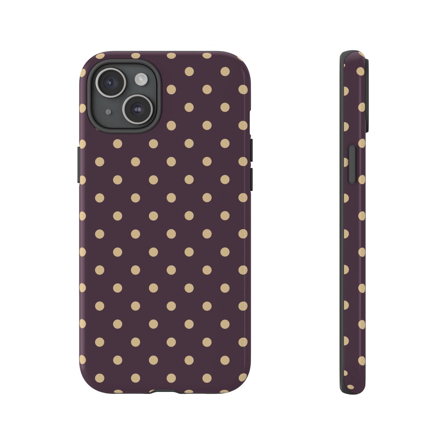 Purple with Yellow Dot Pattern Phone Case