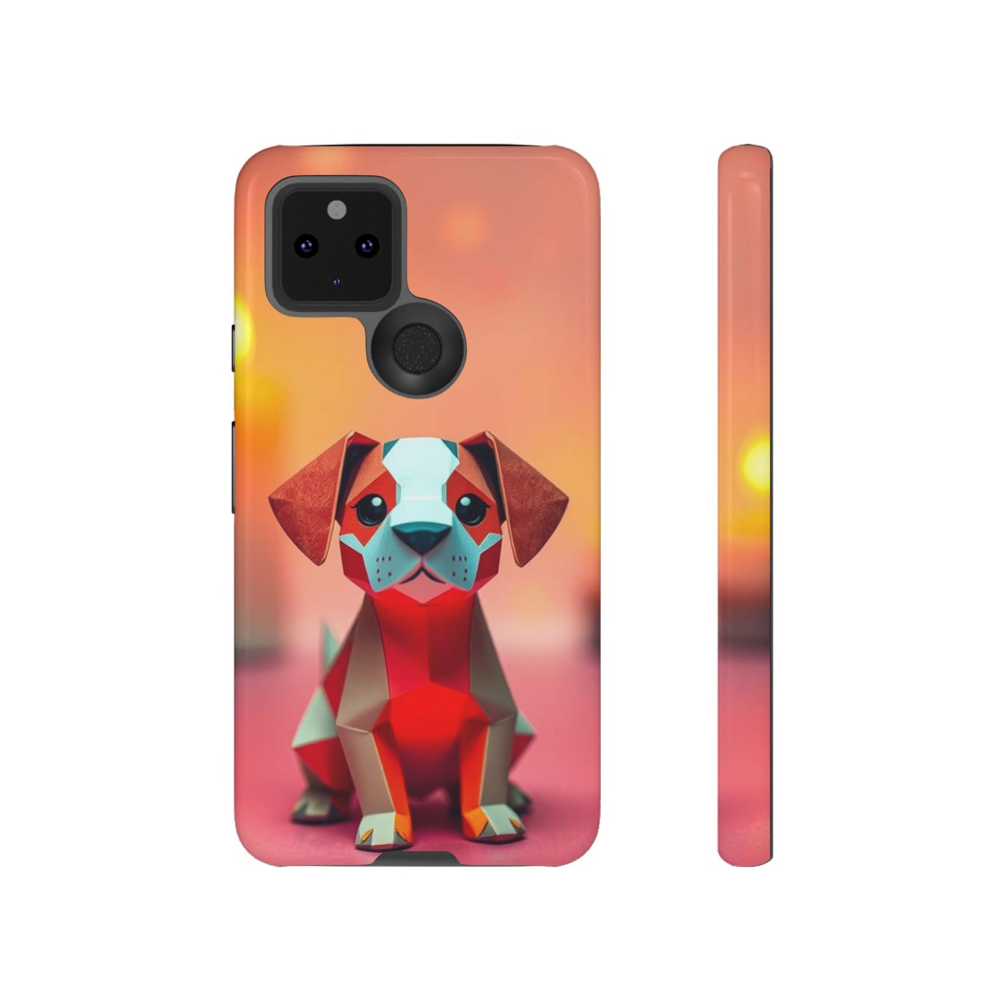 Origami Dog Design Phone Case