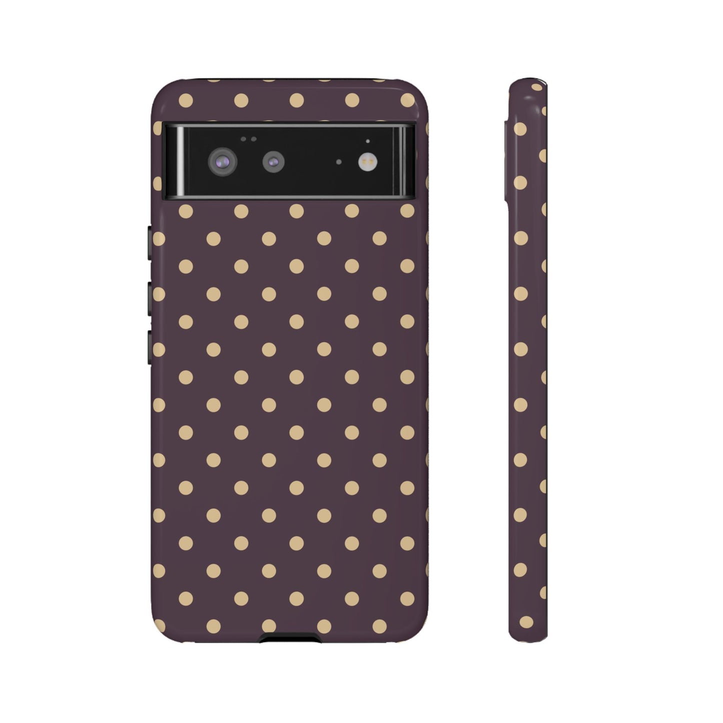 Purple with Yellow Dot Pattern Phone Case