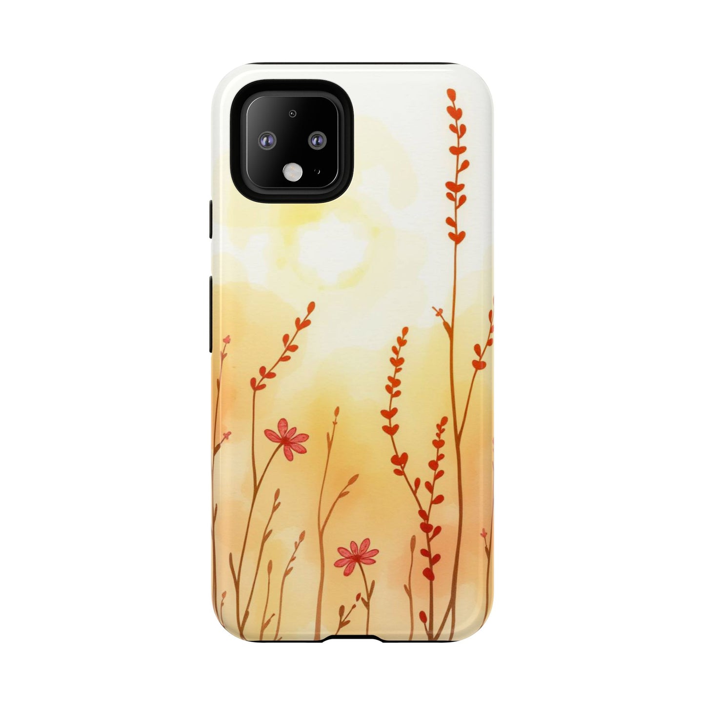 Boho Chic Watercolour Wildflower Dusk Pattern Phone Case