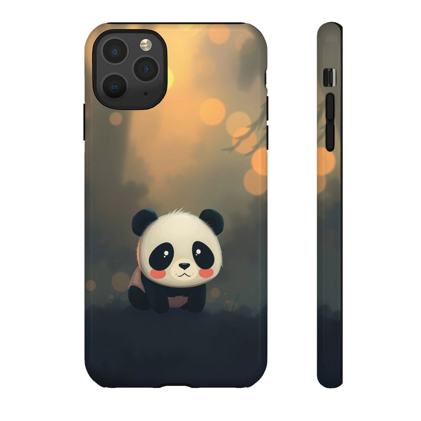 Cute Gothic Panda Design Phone Case