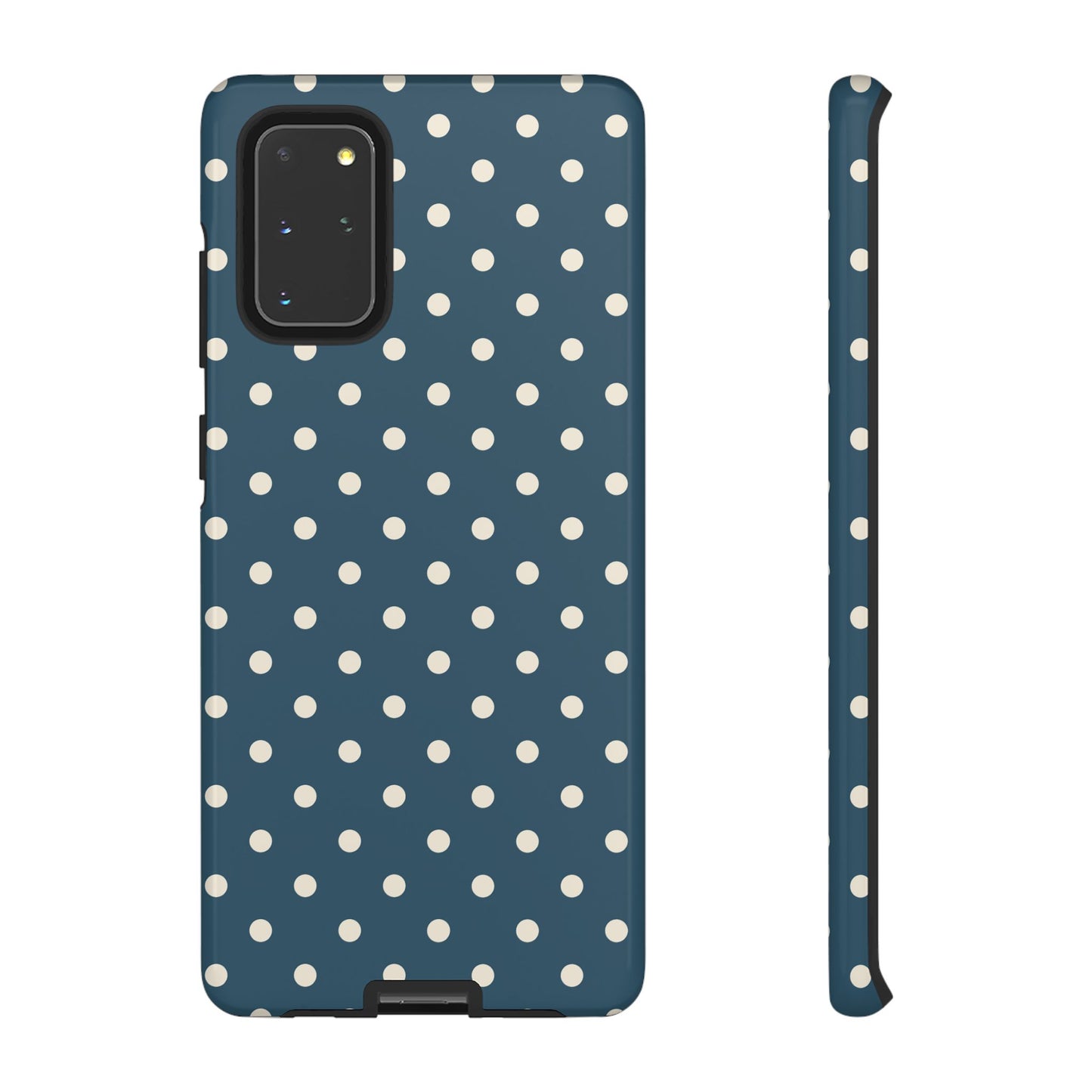 Samsung Galaxy S20+ / Glossy Phone Case - ’Blue & White Dot Pattern’ Phone Case