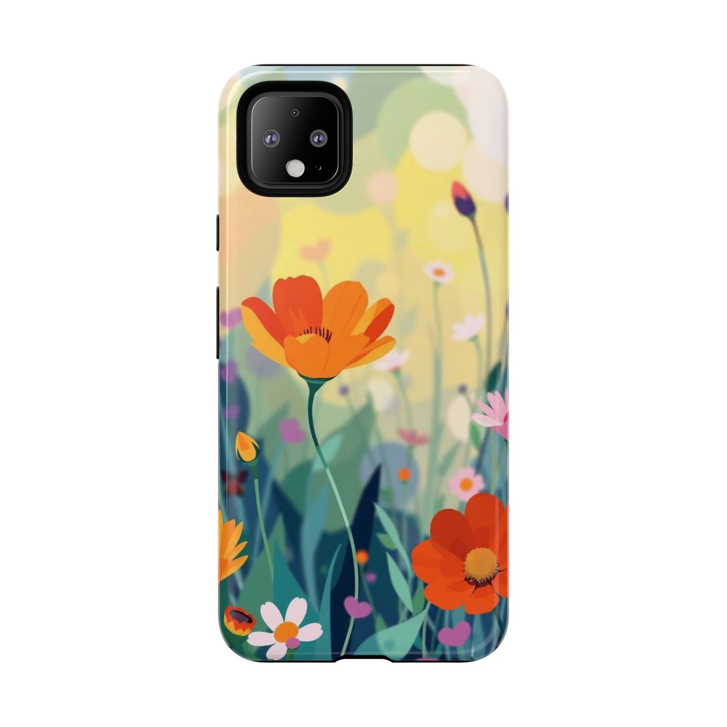 Pop Art Style Wildflower Design Phone Case