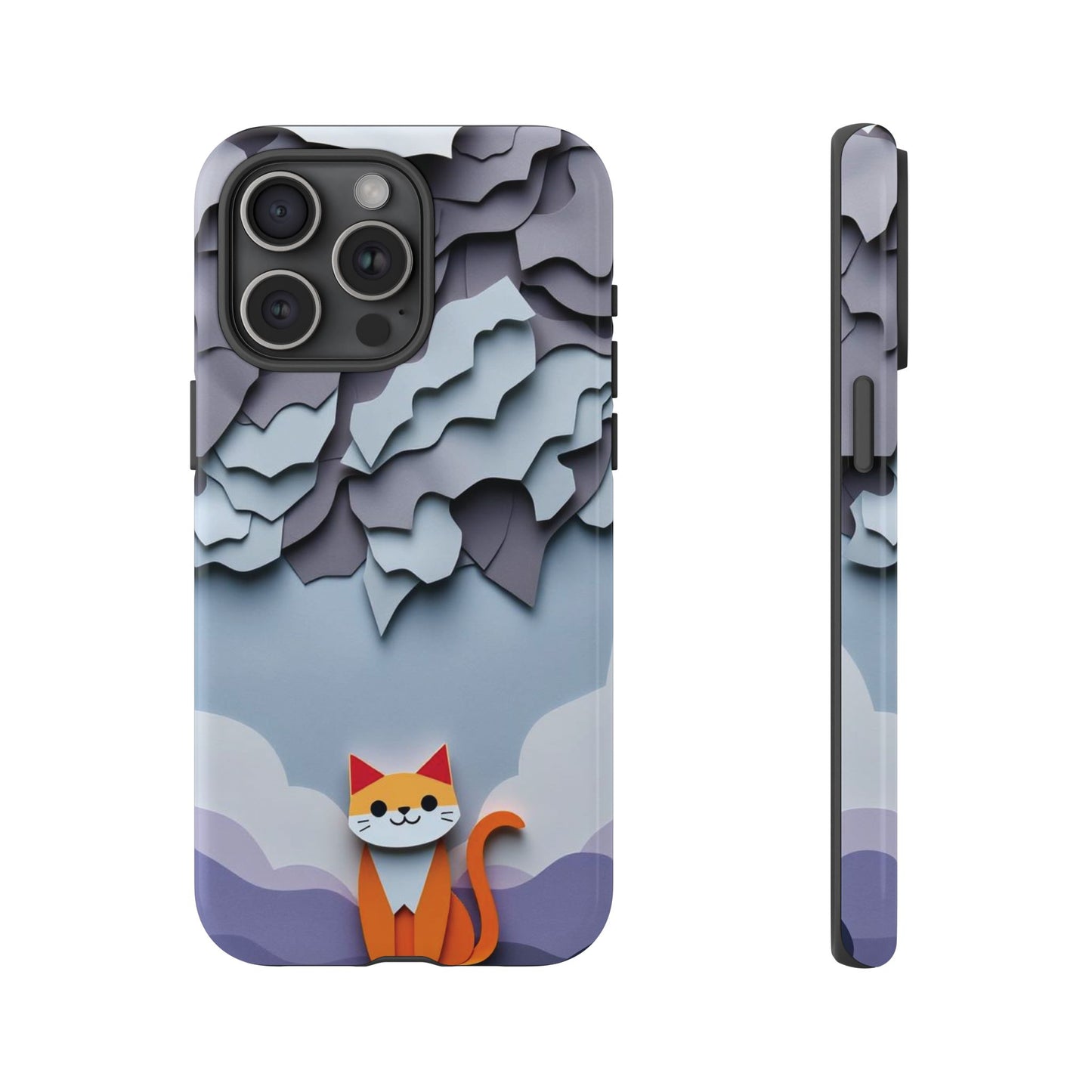 Papier-mâché Cat Design Phone Case