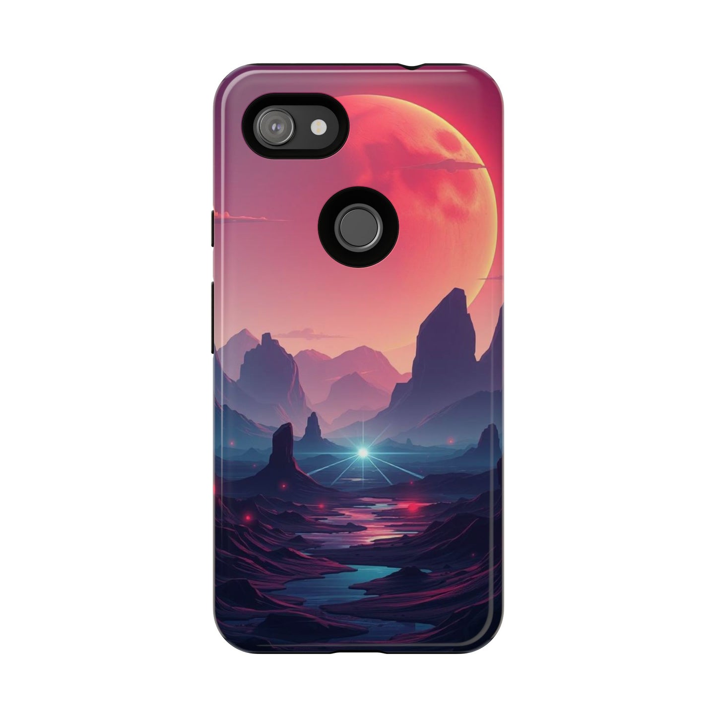 Alien Moon Landscape Design Phone Case