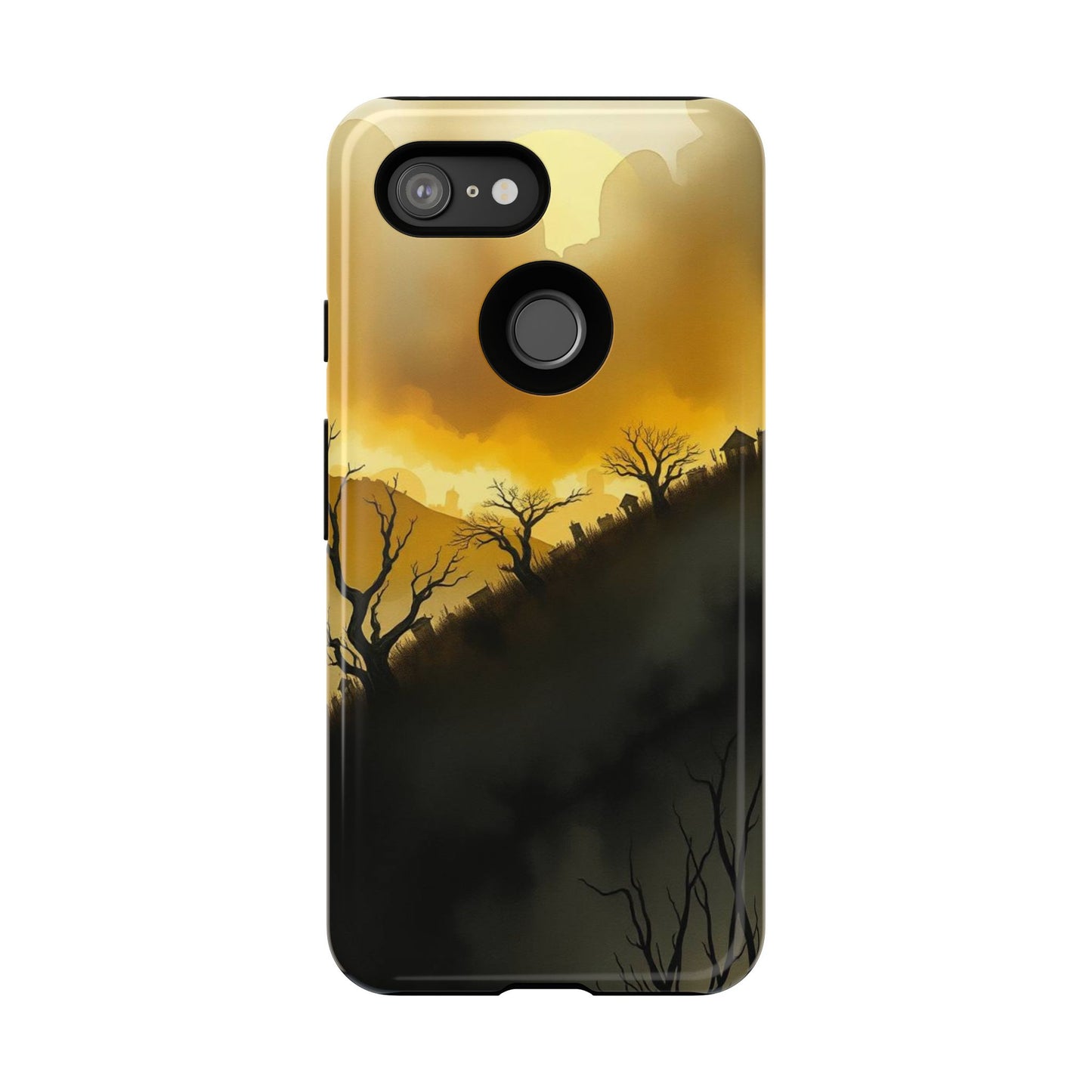 Eerie Graveyard Watercolour Design Phone Case