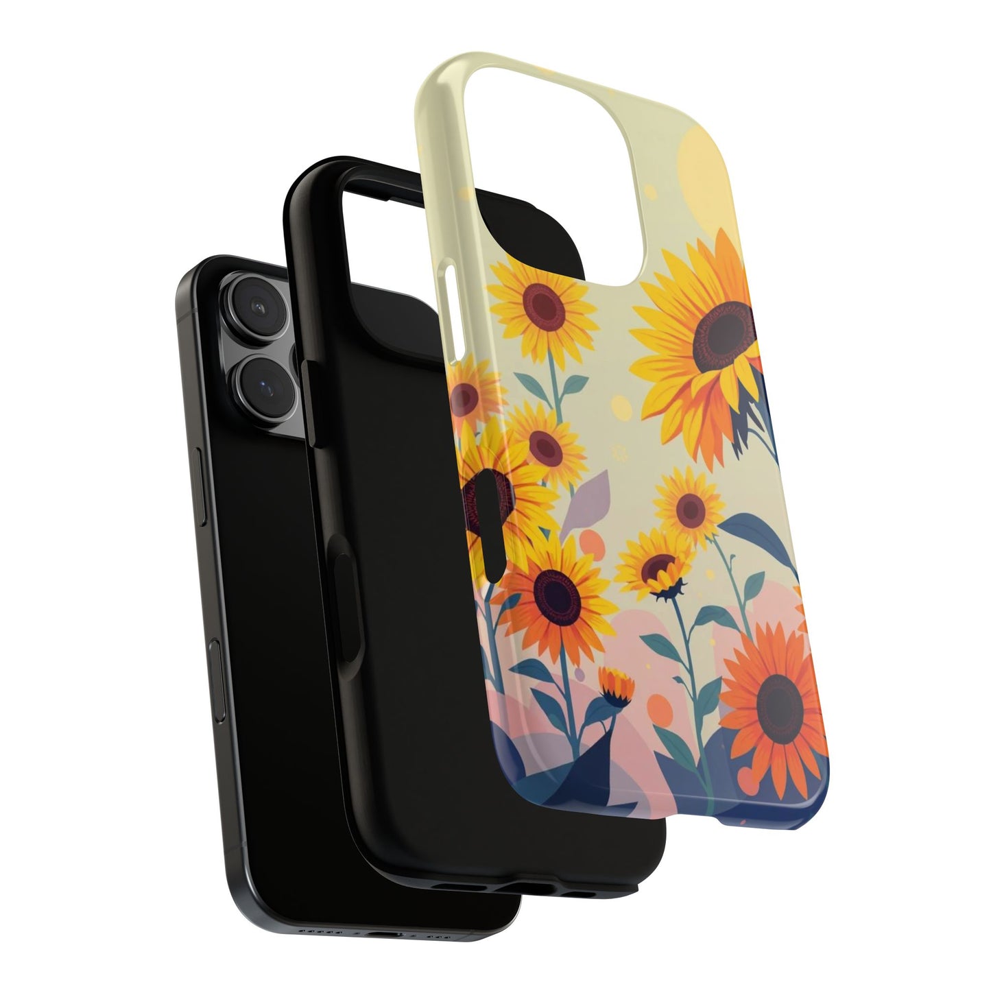 Modern Flat Sunflower Design Phone Case