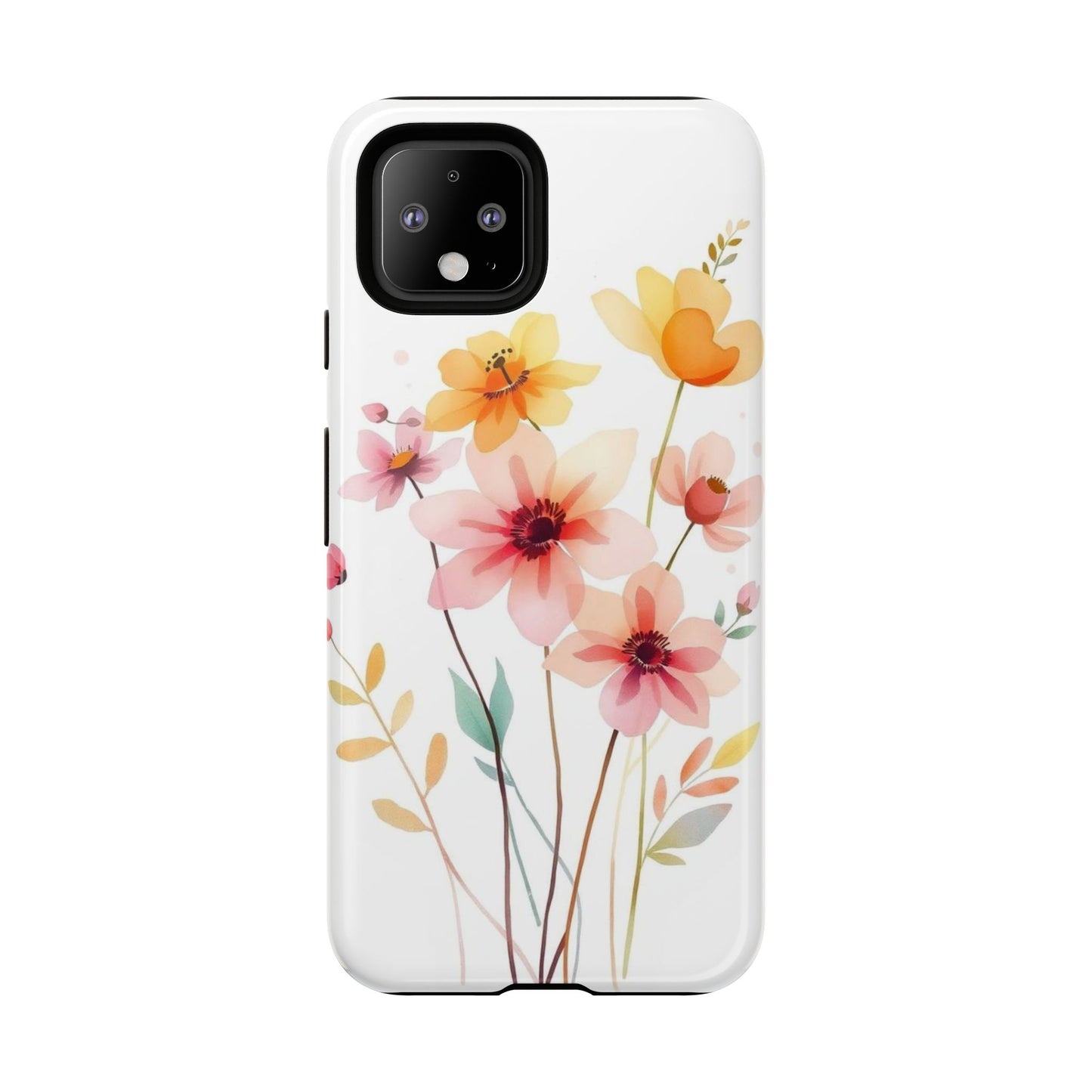 Boho Chic Watercolour Blooms Design Phone Case