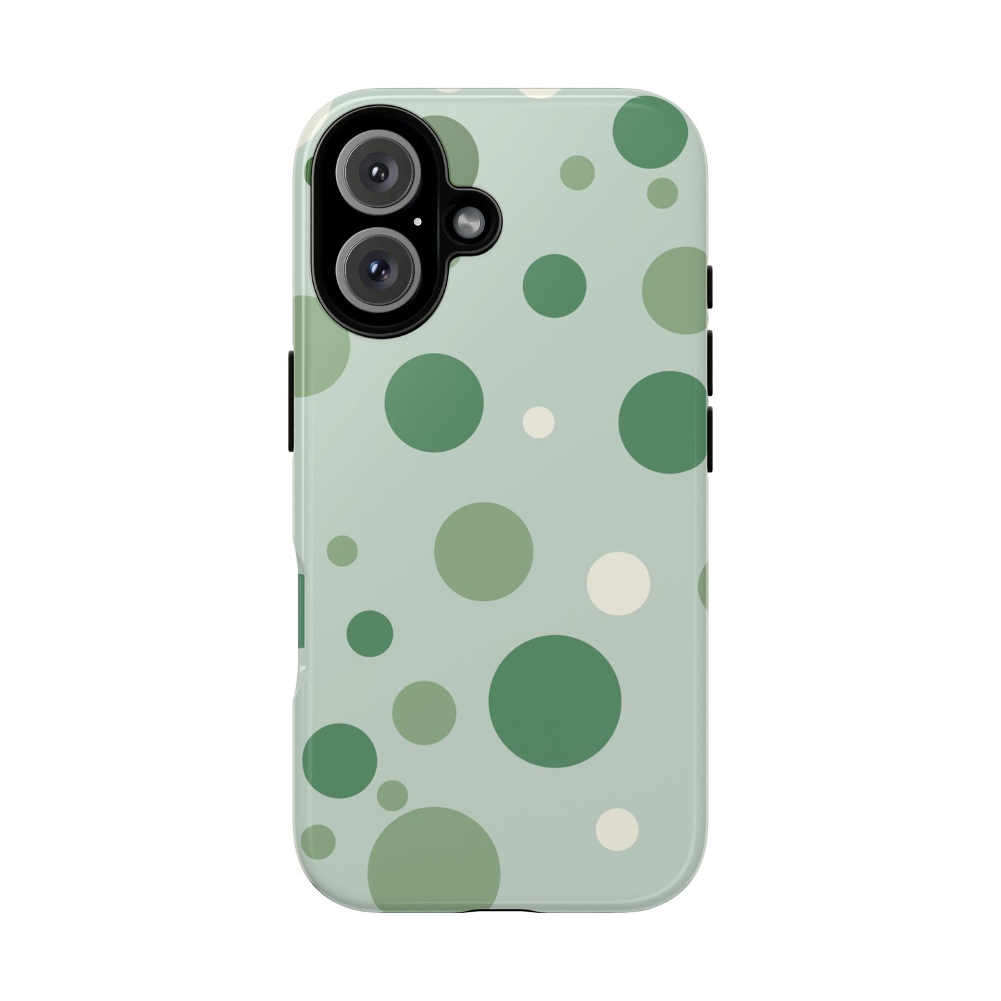 iPhone 16 / Glossy Phone Case - ’Bold Green Dot Pattern’ Phone Case