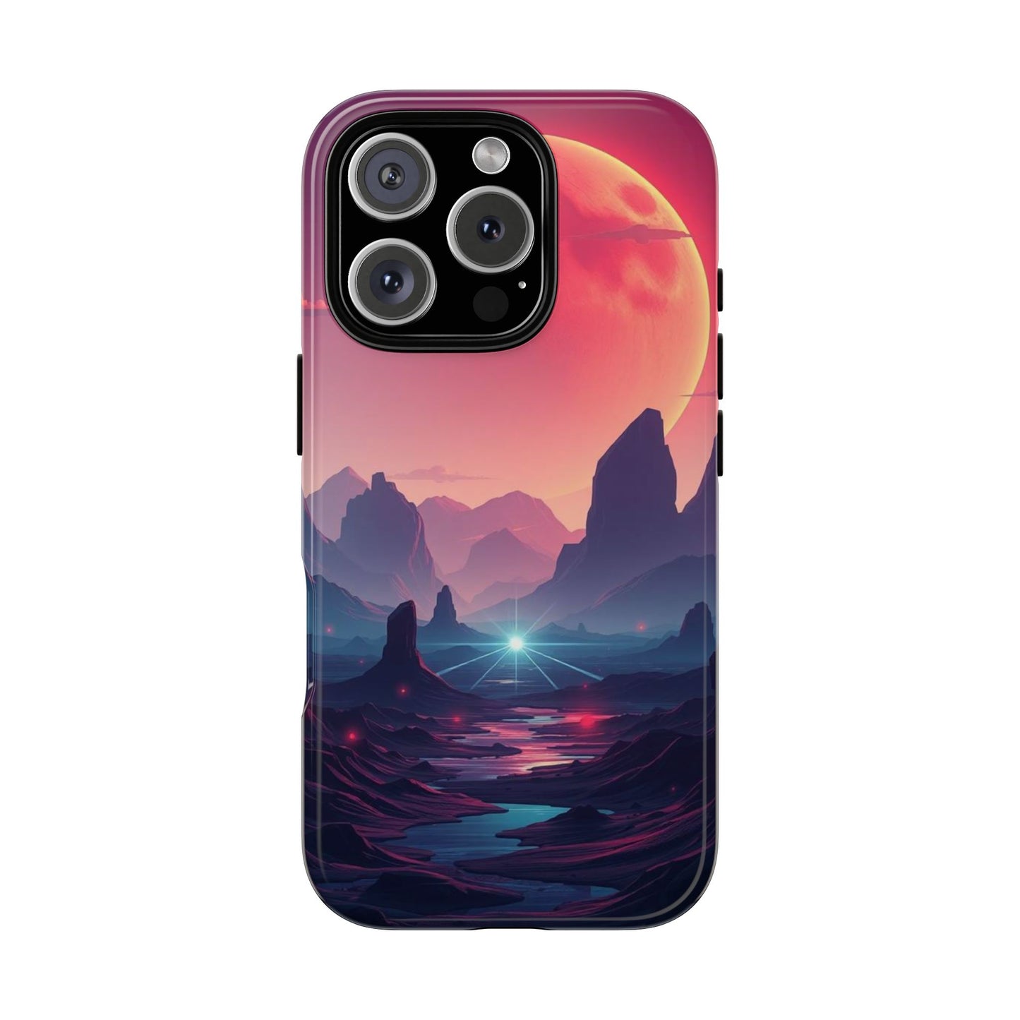 Alien Moon Landscape Design Phone Case