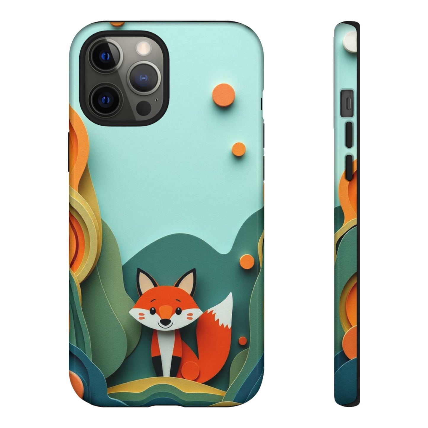 Papier-mâché Fox Design Phone Case
