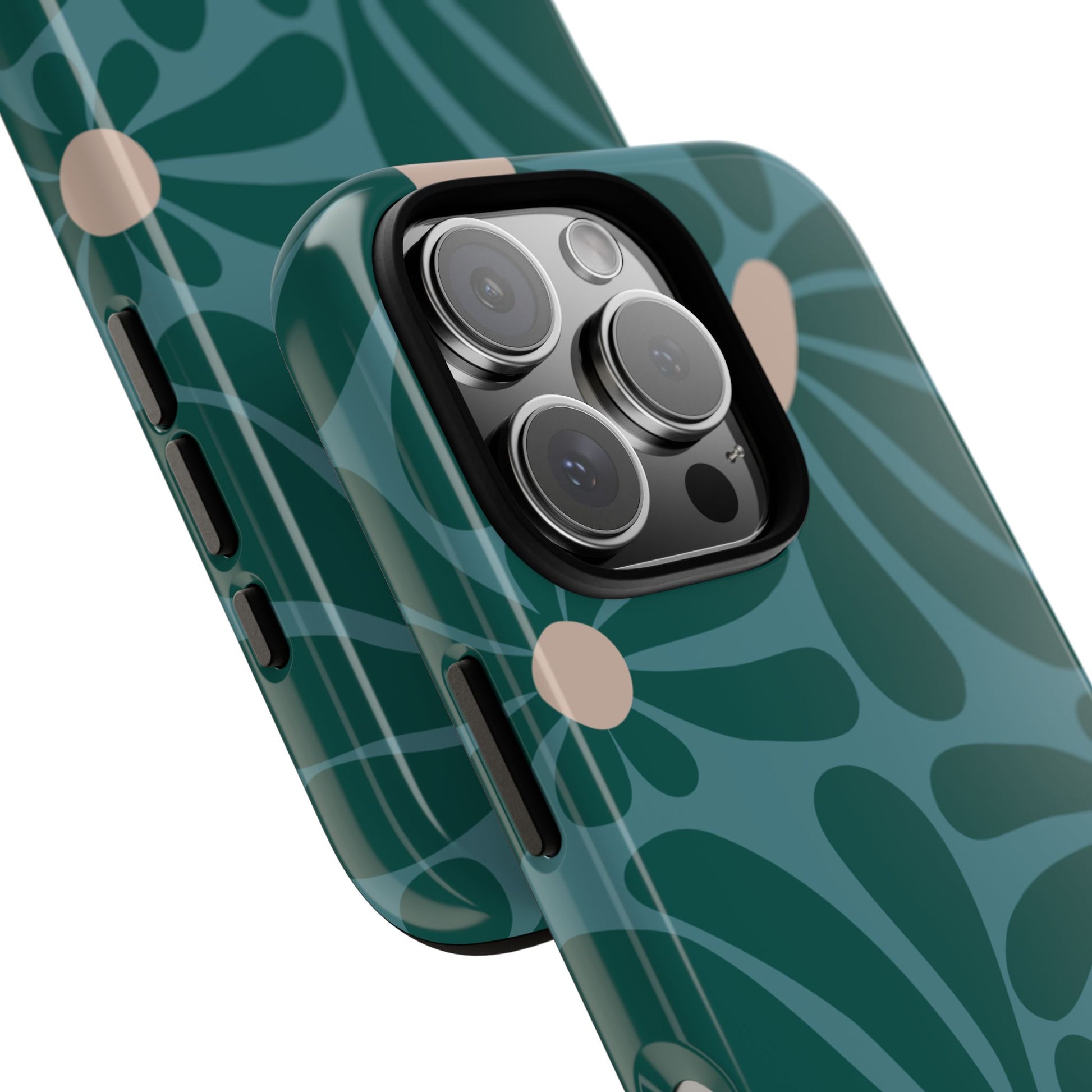 Phone Case - ’Retro Turquoise Daisy Pattern’ Phone Case