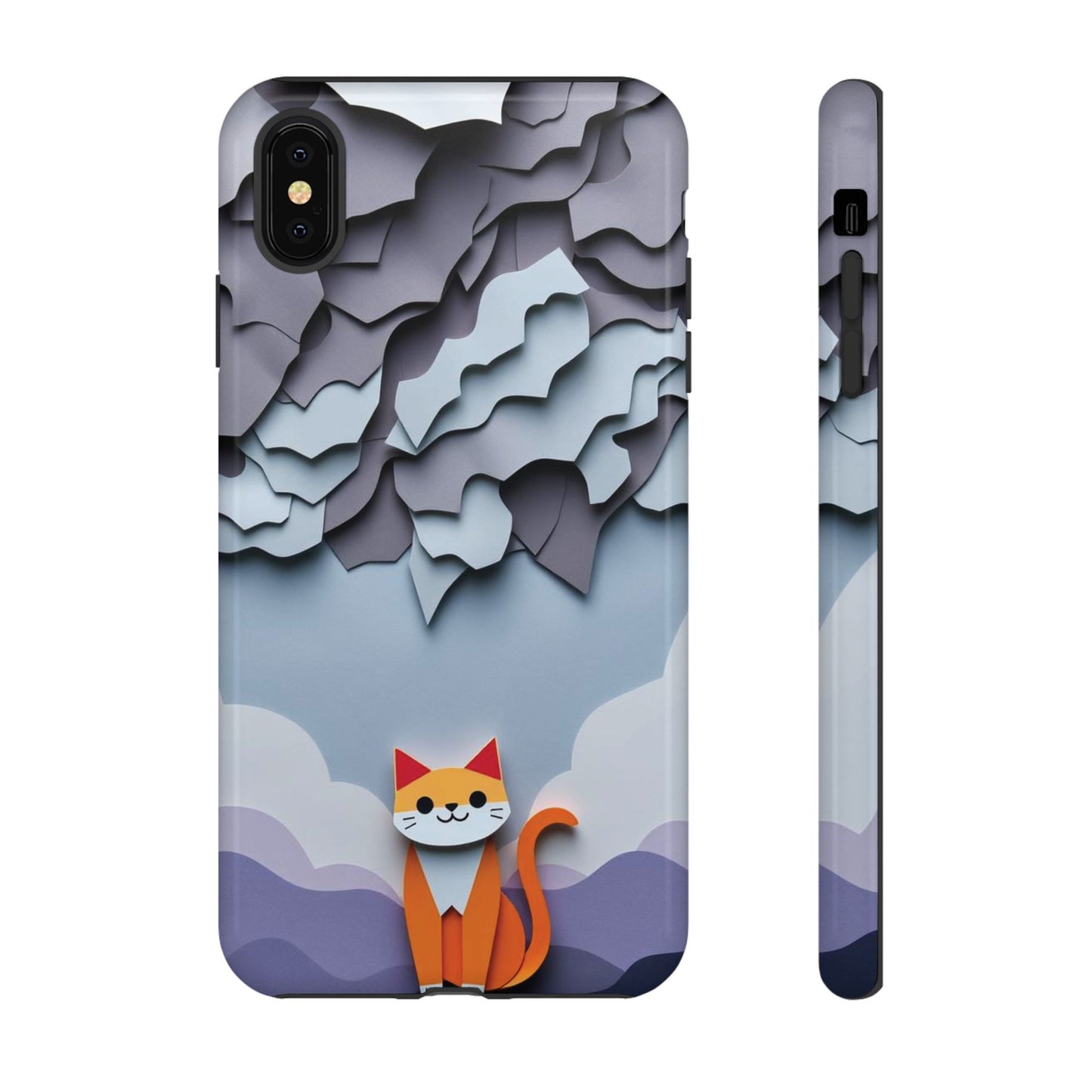 Papier-mâché Cat Design Phone Case