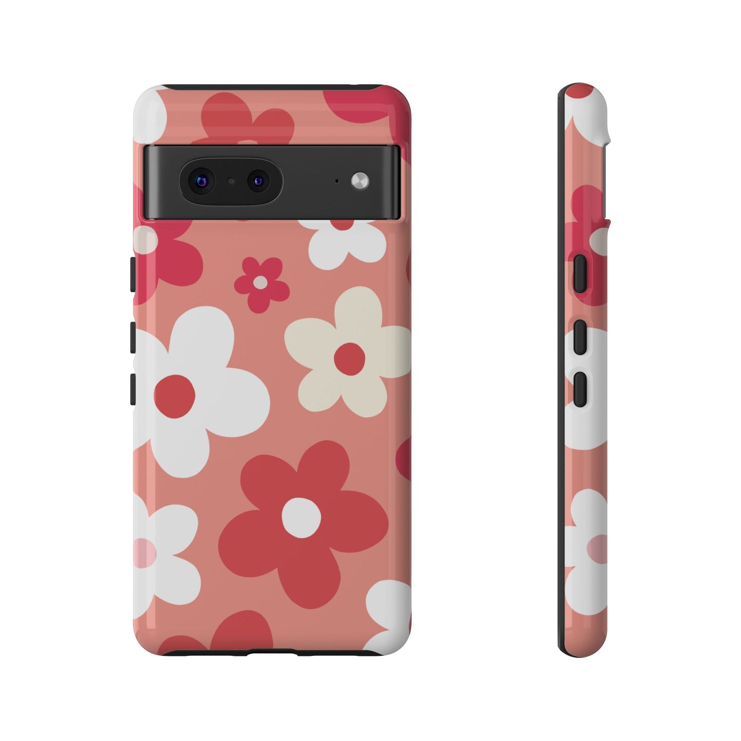 Google Pixel 7 / Glossy Phone Case - ’Pink Daisy Pattern’ Phone Case