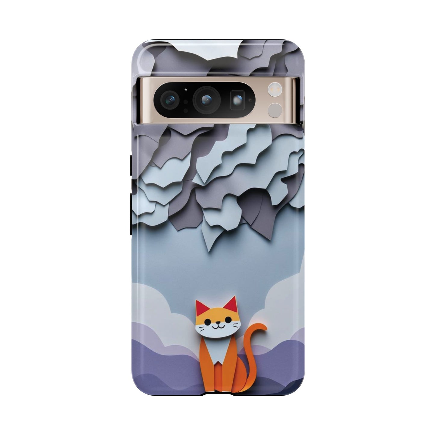 Papier-mâché Cat Design Phone Case