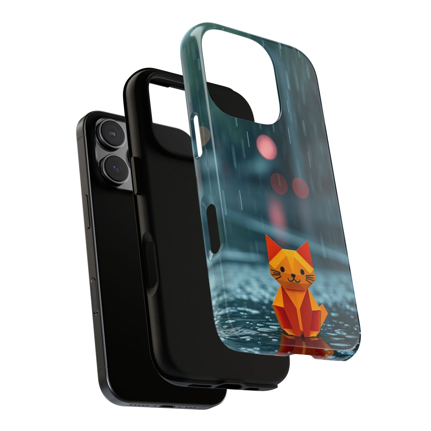 Origami 'Soggy Cat' Design Phone Case