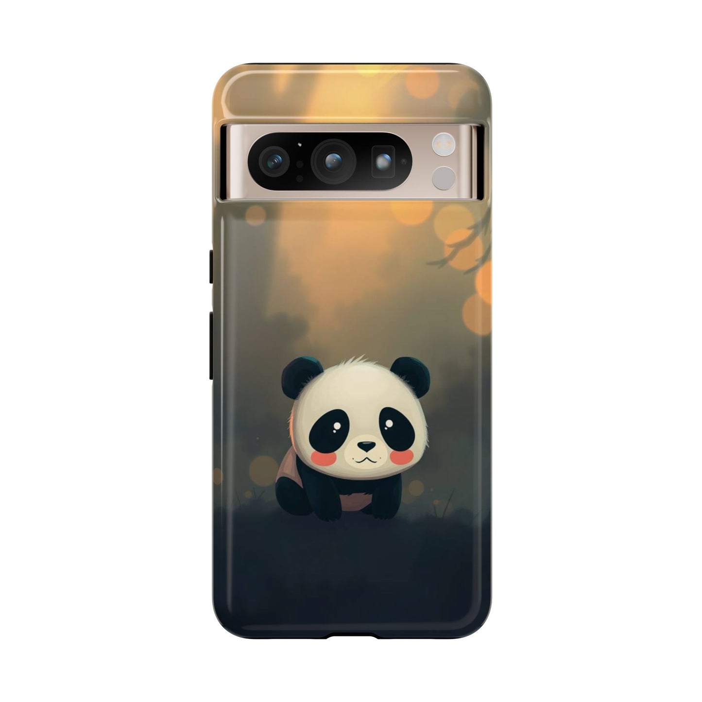 Cute Gothic Panda Design Phone Case