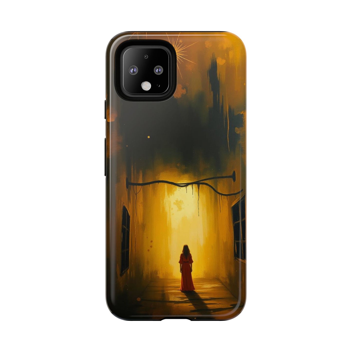 Acrylic Gothic Woman in Red Phone Case