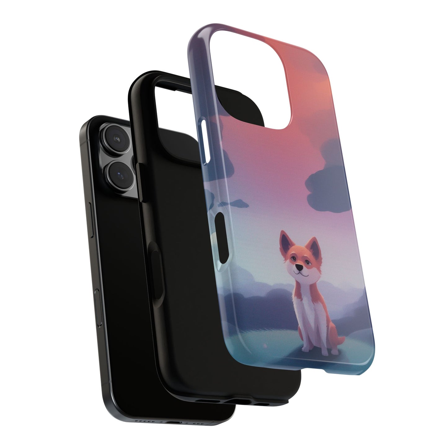 Cute Dog & Cloud Design Phone Case