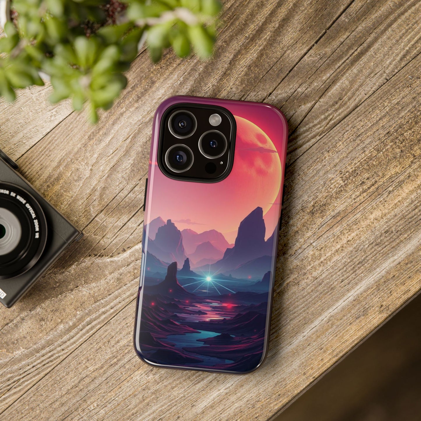 Alien Moon Landscape Design Phone Case