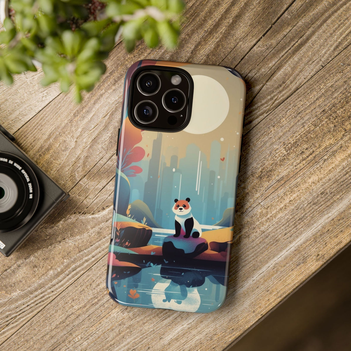 Stylised Panda Design Phone Case - Multicolor Phone Case