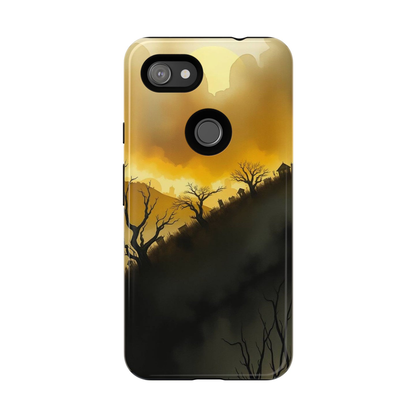 Eerie Graveyard Watercolour Design Phone Case