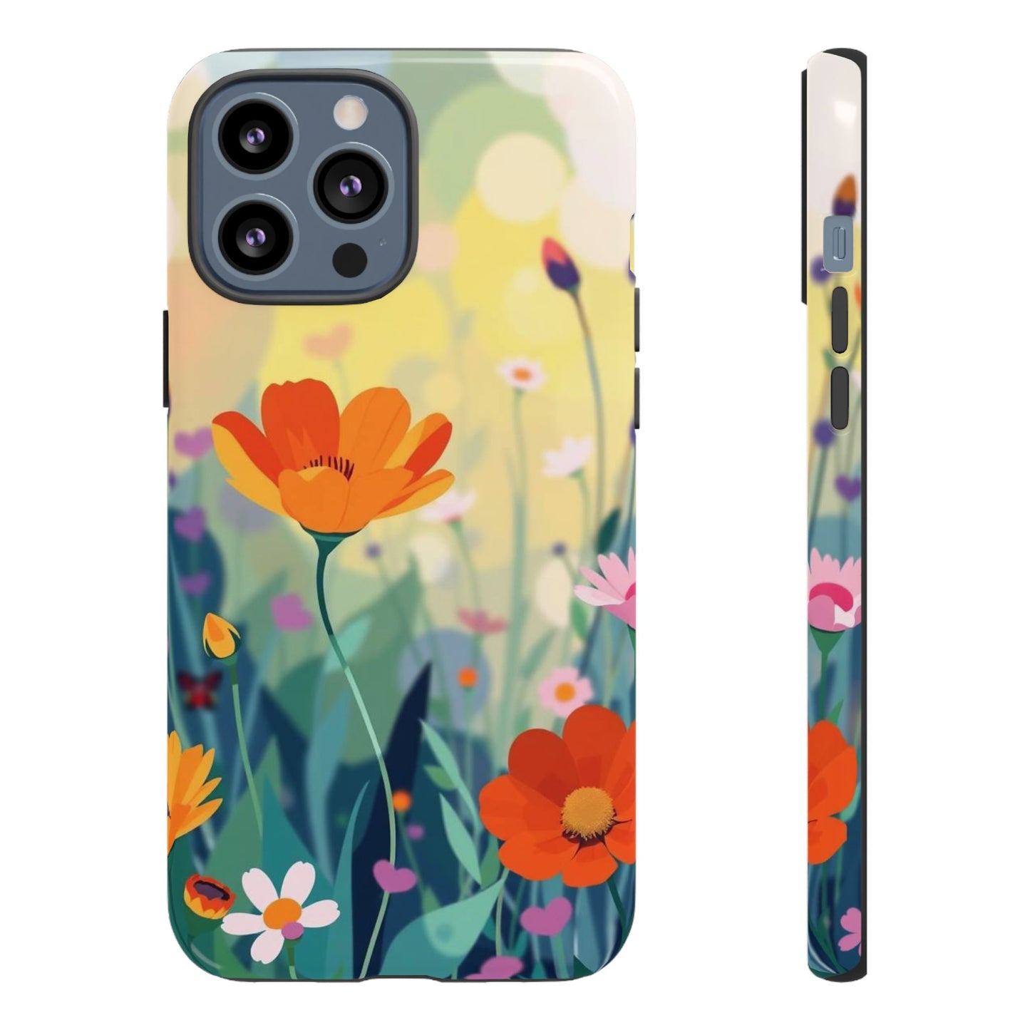 Pop Art Style Wildflower Design Phone Case