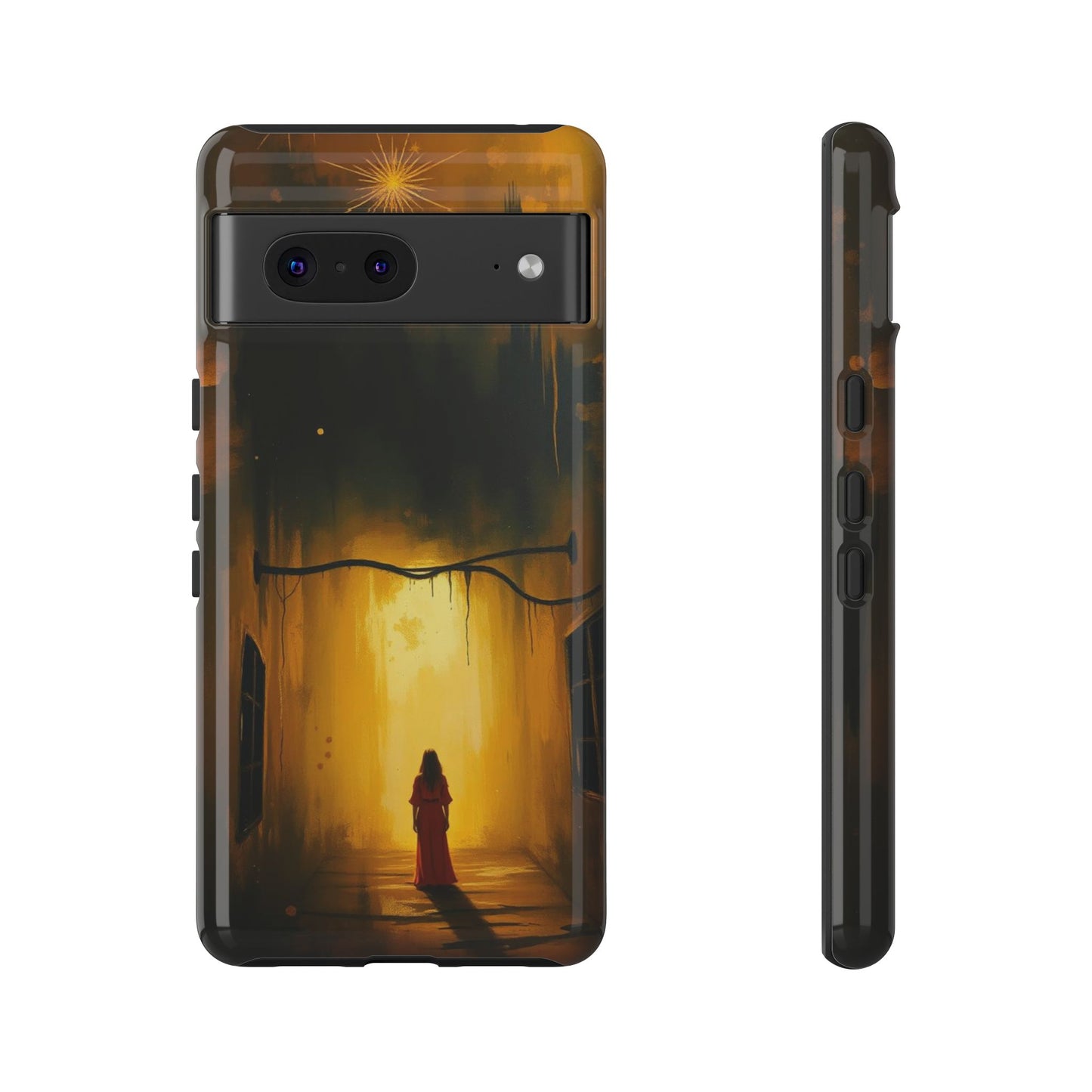 Acrylic Gothic Woman in Red Phone Case