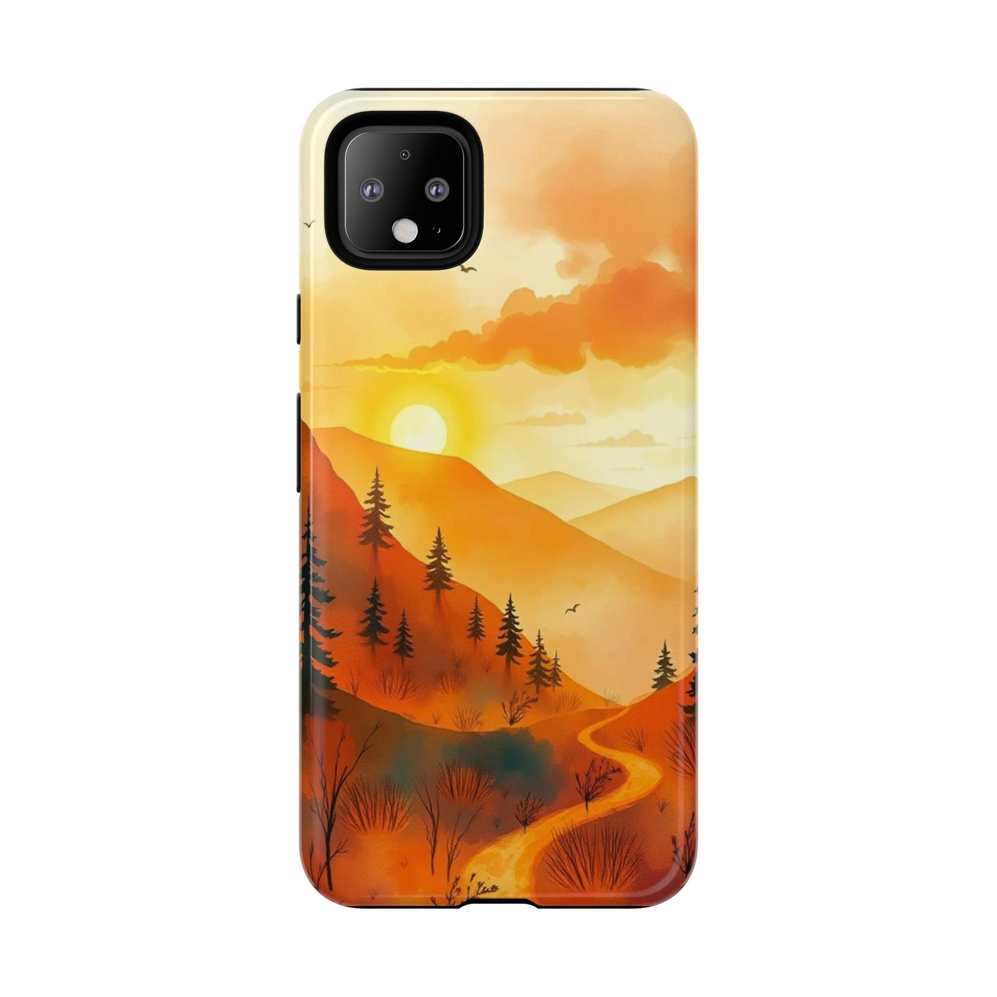 Golden Sunset Design Phone Case