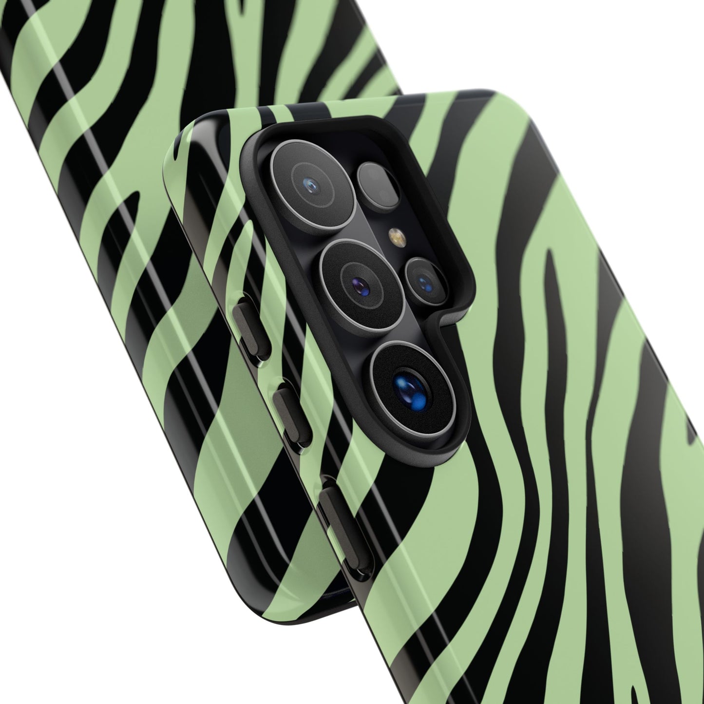 Modern Mint Zebra Print Phone Case