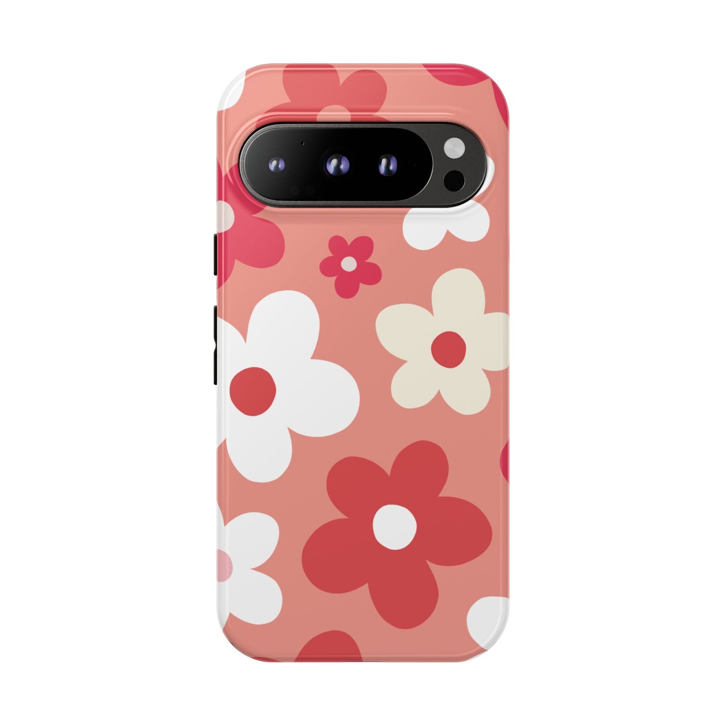 Google Pixel 9 Pro / Glossy Phone Case - ’Pink Daisy Pattern’ Phone Case